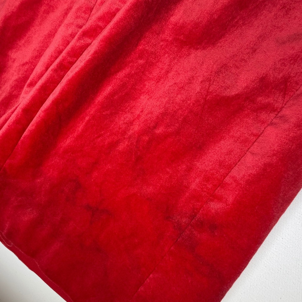 J Crew Long Sleeve Shift Dress Sz 18 Red Stretch Velvet Holiday Cocktail Preppy - Picture 8 of 15